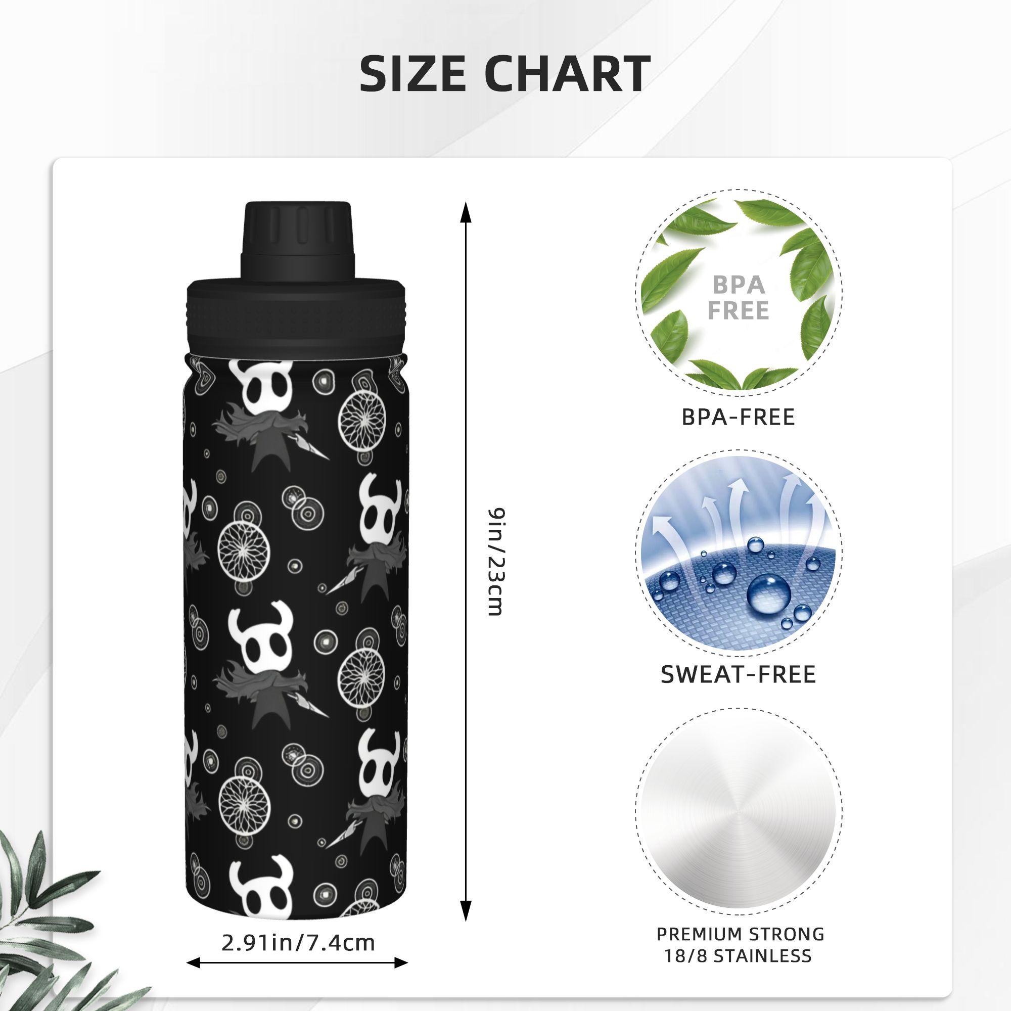 Hollow Knights Silksongs 18OZ  - Sports Water Bottle Insulated 评论和价格