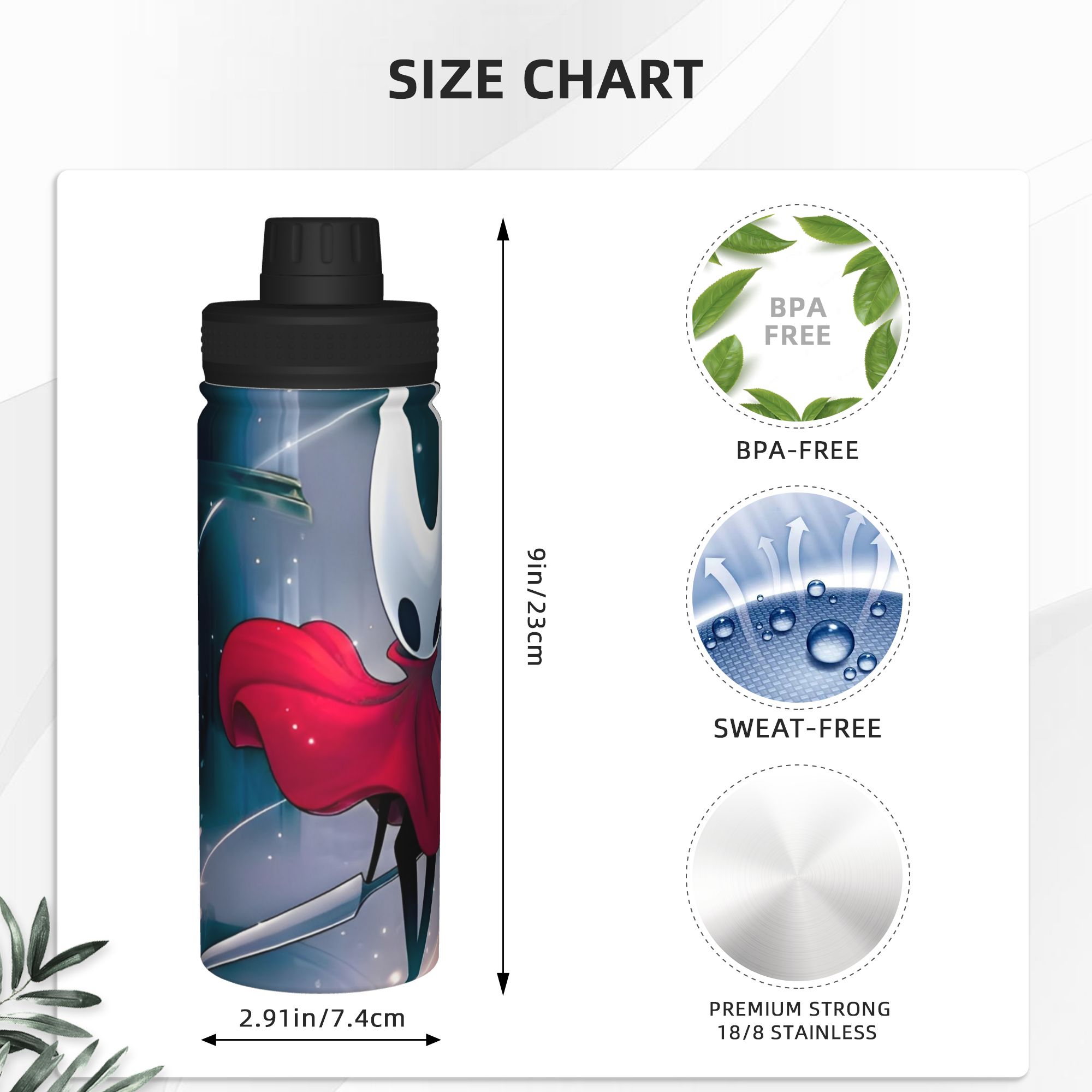 Hollow Knights Silksongs 18OZ  - Sports Water Bottle Insulated 评论和价格