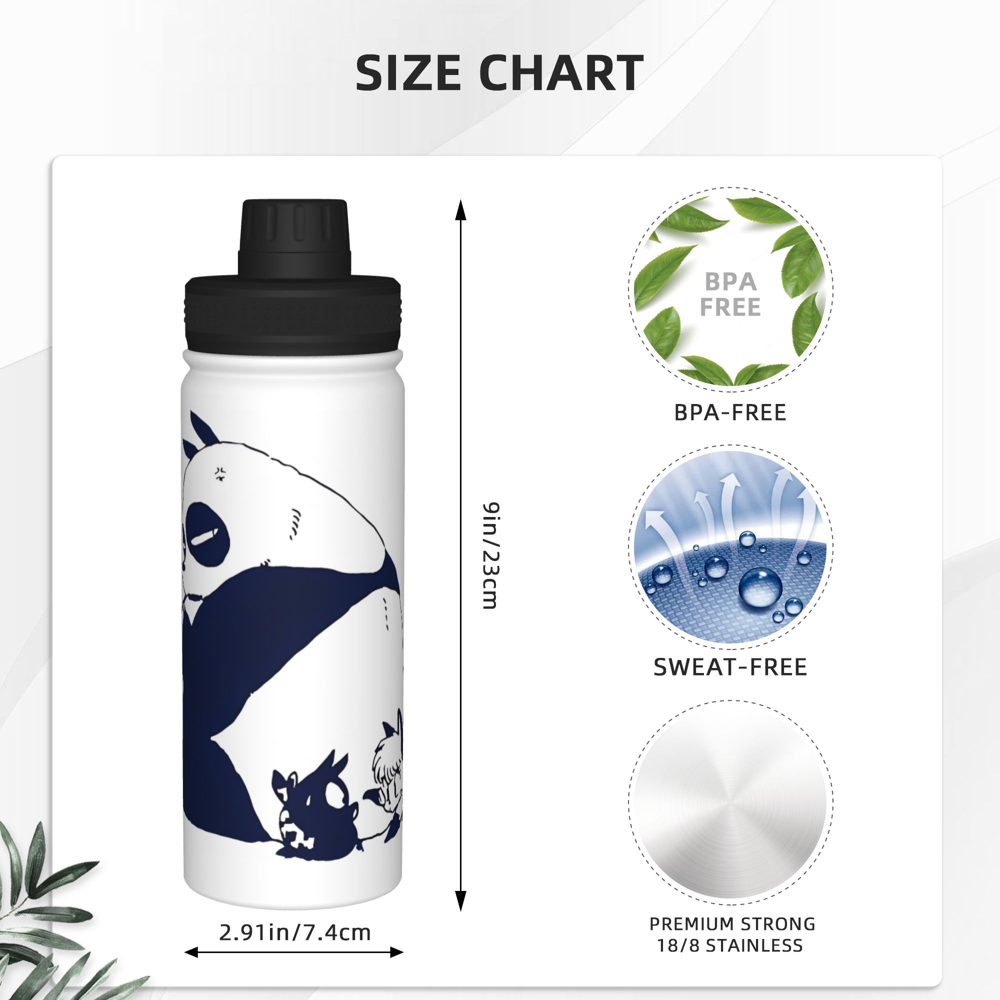 Ranma 1/2 Japanese Anime Panda - Sports Water Bottle Insulated 评论和价格