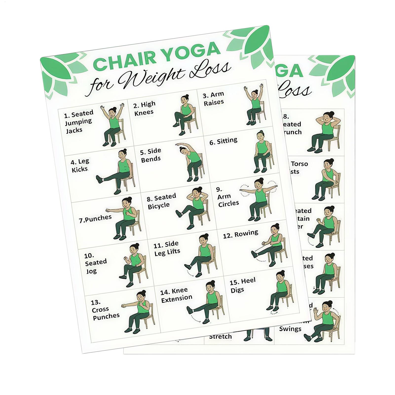 2 PCS Yoga Poster Home Exercis - Sports Equipment Poster 评论和价格