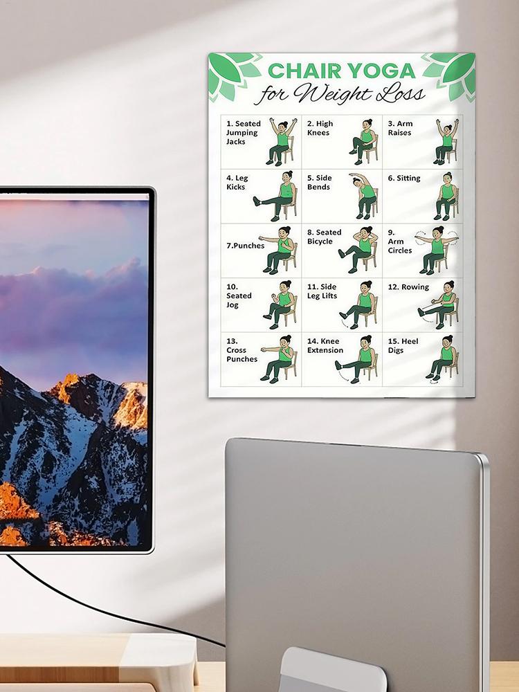 2 PCS Yoga Poster Home Exercis - Sports Equipment Poster 评论和价格