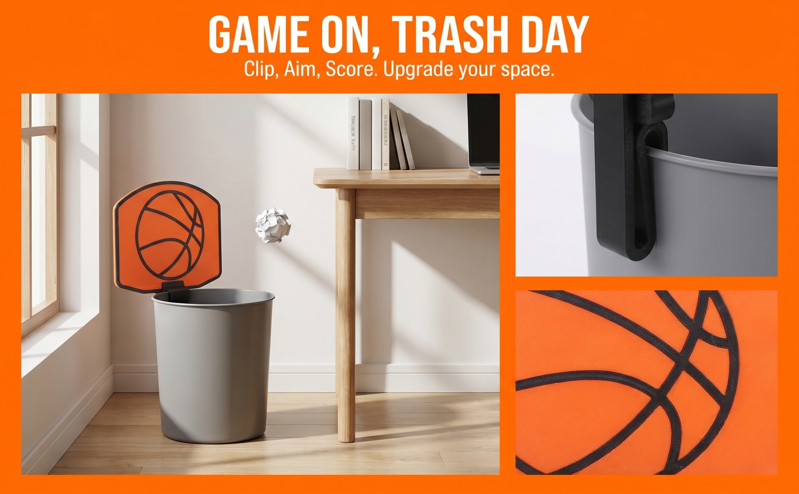 Basketball Trash Can Hoop Clip - Basketball Hoop 评论和价格