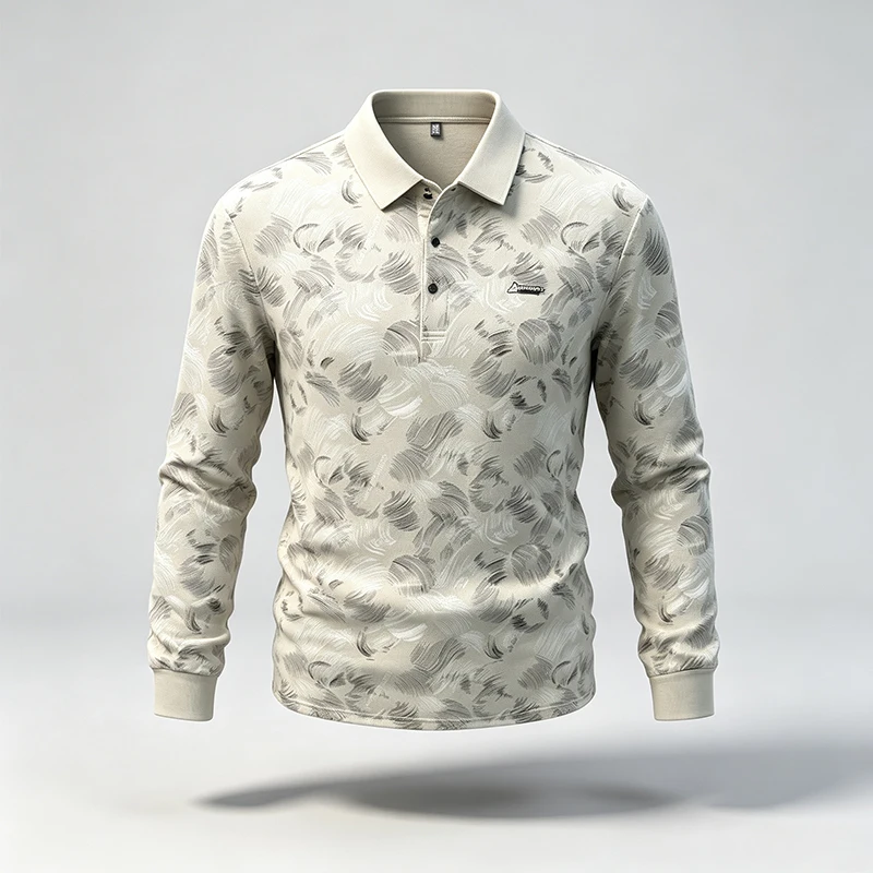 Spring Autumn Mens Lapel Polo  - Resistance Band 评论和价格